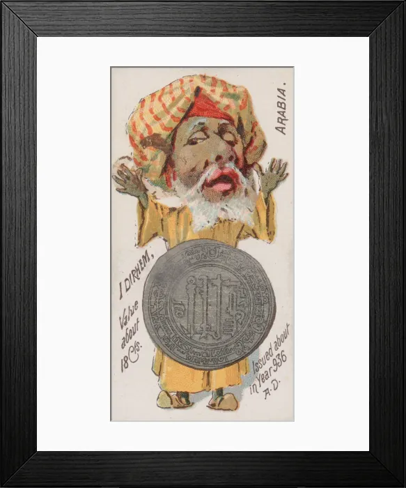 Framed Print : Arabia, 1 Dirhem, from the series Coins of All Nations (N72 Framed Print : Arabia, 1 Dirhem, from the series Coins of All Nations (N72