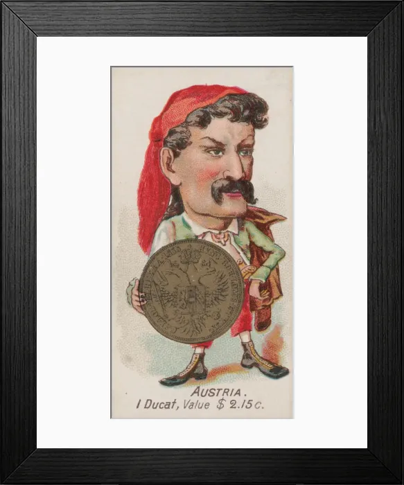 Framed Print : Austria, 1 Ducat, from the series Coins of All Nations (N72 Framed Print : Austria, 1 Ducat, from the series Coins of All Nations (N72