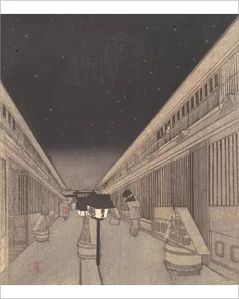 Main Street of the Yoshiwara on a Starlight Night, 1852-64. 1852-64