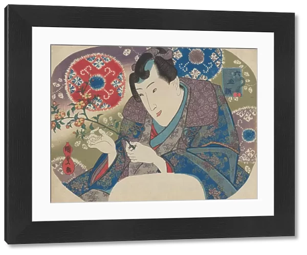Mitsuuji with Mountain Roses (Yamabuki), from the series Six Jewel Faces”