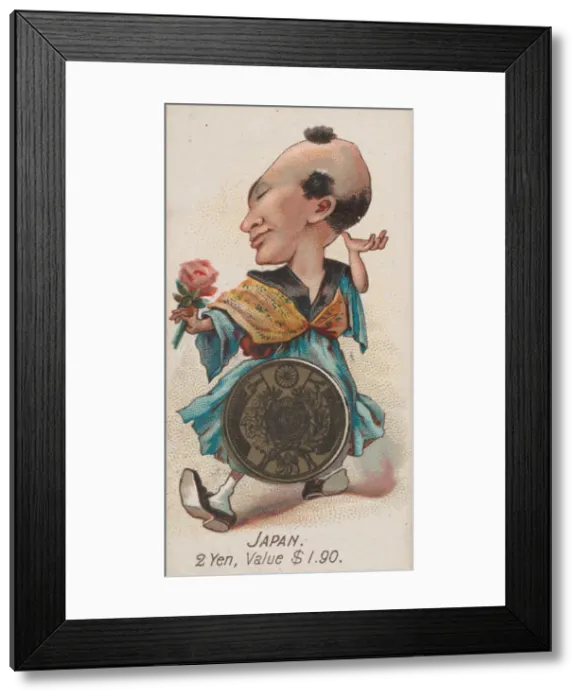 Framed Print : Japan, 2 Yen, from the series Coins of All Nations (N72 Framed Print : Japan, 2 Yen, from the series Coins of All Nations (N72