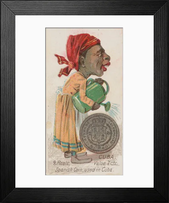 Framed Print : Cuba, 2 Reals, from the series Coins of All Nations (N72 Framed Print : Cuba, 2 Reals, from the series Coins of All Nations (N72