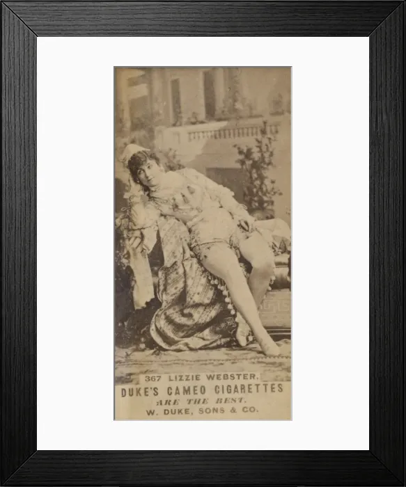 Framed Print : Card Number 367, Lizzie Webster, from the Actors and Actresses series (N145-5) issued by Framed Print : Card Number 367, Lizzie Webster, from the Actors and Actresses series (N145-5) issued by