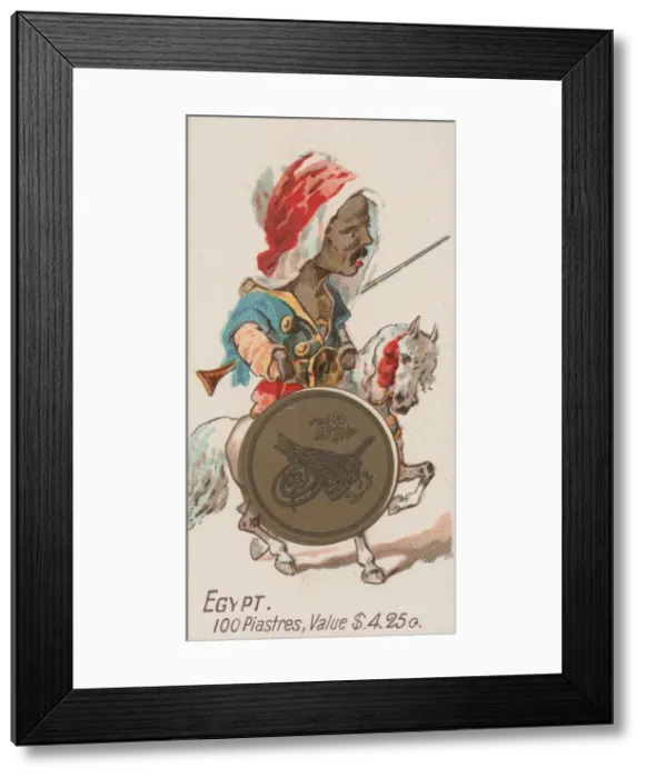 Framed Print : Egypt, 100 Piastres, from the series Coins of All Nations (N72 Framed Print : Egypt, 100 Piastres, from the series Coins of All Nations (N72