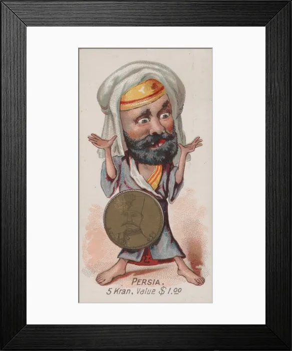 Framed Print : Persia, 5 Kran, from the series Coins of All Nations (N72 Framed Print : Persia, 5 Kran, from the series Coins of All Nations (N72