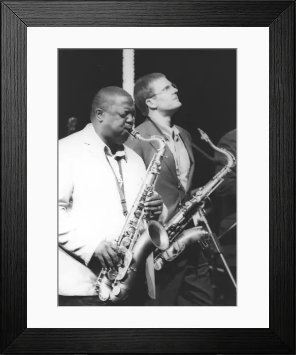 Framed Print : Jesse Davis and Eric Alexander, c1995. Creator: Brian Foskett Framed Print : Jesse Davis and Eric Alexander, c1995. Creator: Brian Foskett