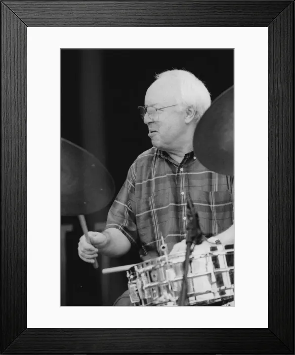 Framed Print : Jake Hanna, Brecon Jazz Festival, Powys, Wales, 2000. Creator: Brian Foskett Framed Print : Jake Hanna, Brecon Jazz Festival, Powys, Wales, 2000. Creator: Brian Foskett