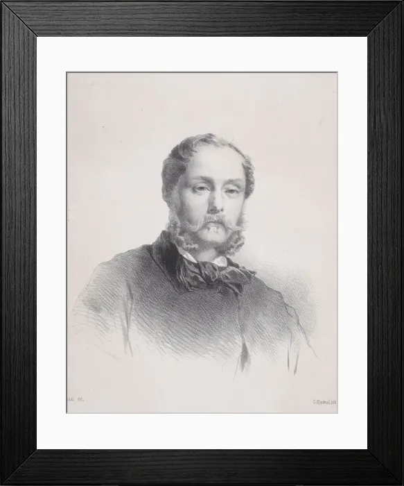 Framed Print : Charles Chaplin, from L Artiste, August 1, 1859