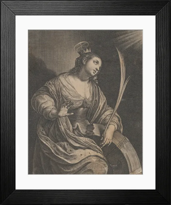 Framed Print : Saint Catherine of Alexandria, ca. 1630. Creator: Charles David Framed Print : Saint Catherine of Alexandria, ca. 1630. Creator: Charles David