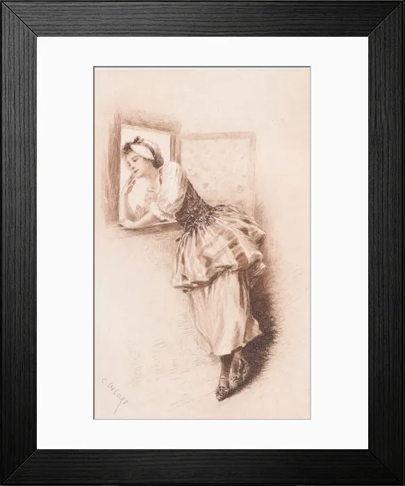 Framed Print : Le Bonjour, 1856-96. Creator: Unknown Framed Print : Le Bonjour, 1856-96. Creator: Unknown