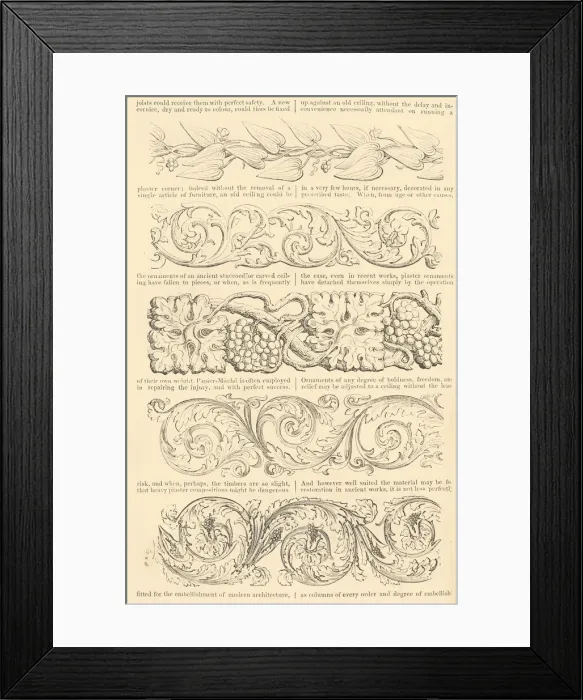 Framed Print : Illustrated Tariff of the Improved Papier-MachePicture Frames, also