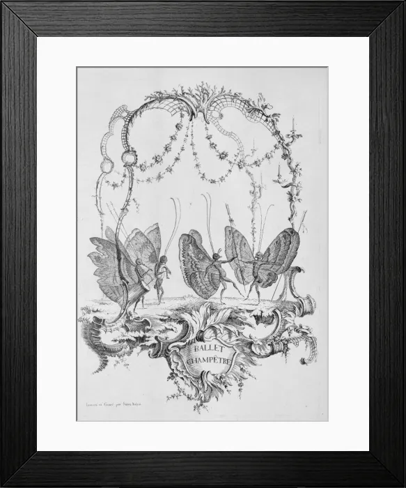 Framed Print : Country Ballet (Ballet Champetre), from Essai de Papilloneries Humaines par Saint A Framed Print : Country Ballet (Ballet Champetre), from Essai de Papilloneries Humaines par Saint A