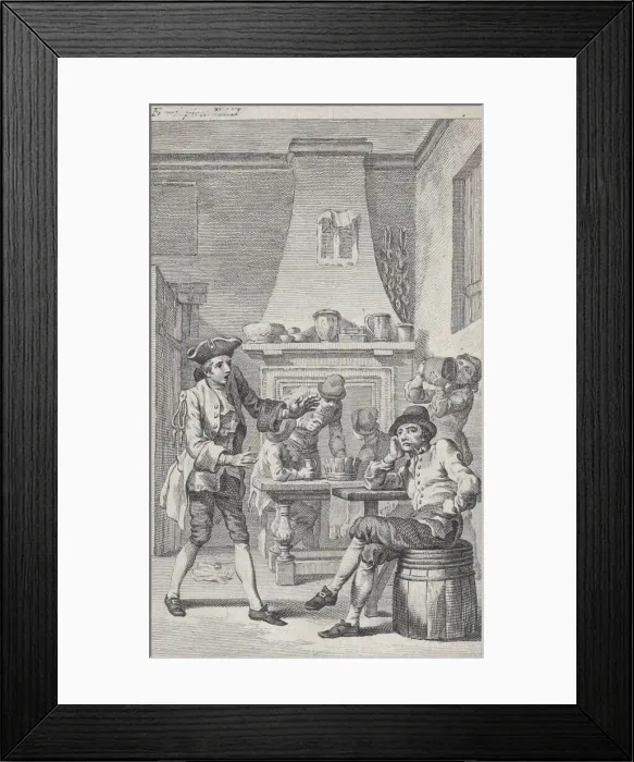 Framed Print : Frontispiece to Tobias Smolletts Roderick Random, 1748. Creator: Charles Grignion Framed Print : Frontispiece to Tobias Smolletts Roderick Random, 1748. Creator: Charles Grignion