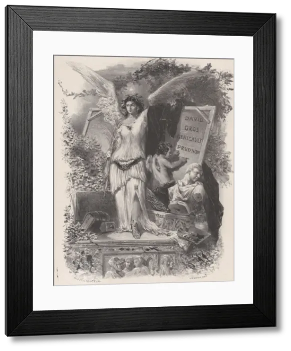 Framed Print : Contemporary Artists, ca. 1847. Creator: Celestin Nanteuil Framed Print : Contemporary Artists, ca. 1847. Creator: Celestin Nanteuil