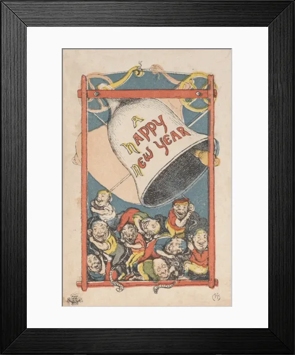 Framed Print : Greeting Card, 1866. Creator: Charles Henry Bennett Framed Print : Greeting Card, 1866. Creator: Charles Henry Bennett