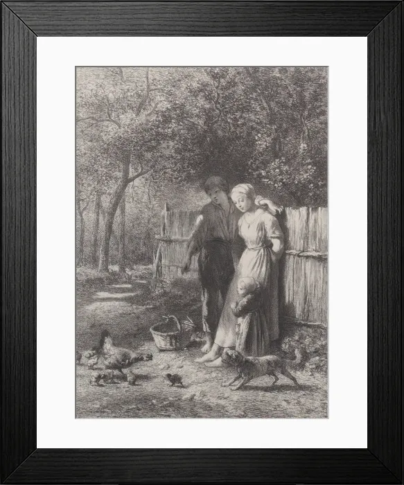 Framed Print : Spring, 1864. Creator: Charles Emile Jacque
