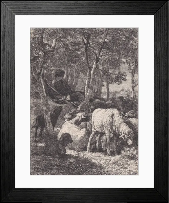 Framed Print : The Shepherd, from Le Magasin Pittoresque, ca. 1852 Framed Print : The Shepherd, from Le Magasin Pittoresque, ca. 1852