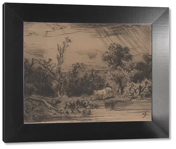 Landscape with Thunderstorm, 1848. Creator: Charles Emile Jacque