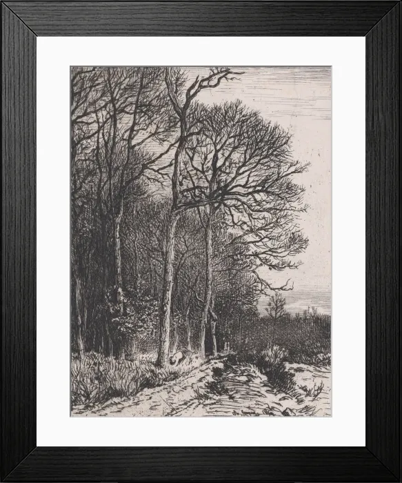 Framed Print : Lisiere du Bois, 1846. Creator: Charles Emile Jacque Framed Print : Lisiere du Bois, 1846. Creator: Charles Emile Jacque