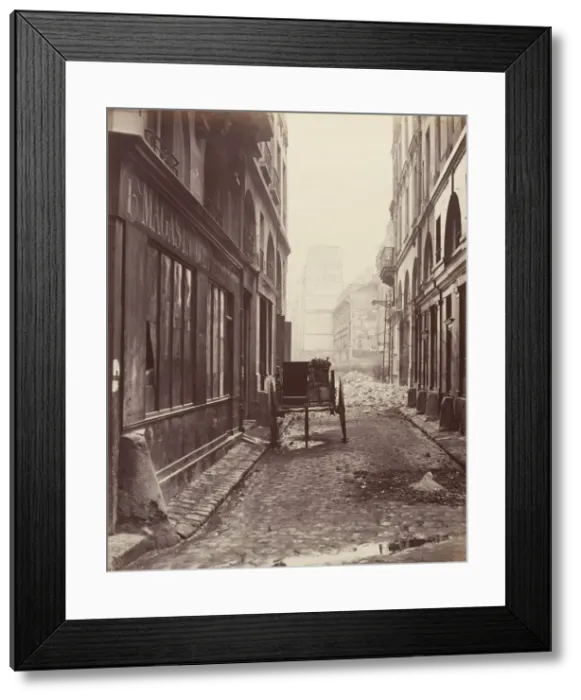 Framed Print : Rue Estienne, de la rue Boucher, 1862-65. Creator: Charles Marville Framed Print : Rue Estienne, de la rue Boucher, 1862-65. Creator: Charles Marville