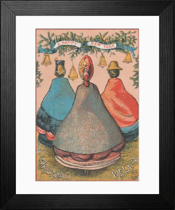 Framed Print : Greeting Card, 1866. Creator: Charles Henry Bennett Framed Print : Greeting Card, 1866. Creator: Charles Henry Bennett