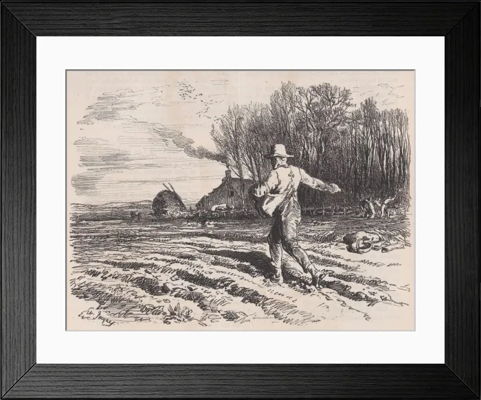 Framed Print : Scattering Seed, from Le Magasin Pittoresque, May 1857 Framed Print : Scattering Seed, from Le Magasin Pittoresque, May 1857