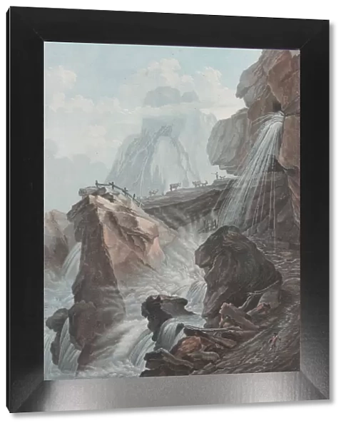 Vue de la chute du torrent de Gelten, 1785. Creator: Charles-Melchior Descourtis