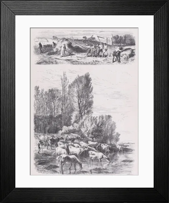 Framed Print : July from Album of Rustic Subjects, 1859. Creator: Jacques-Adrien Lavieille Framed Print : July from Album of Rustic Subjects, 1859. Creator: Jacques-Adrien Lavieille