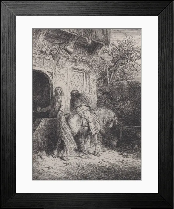 Framed Print : The Rider, ca. 1845. Creator: Charles Emile Jacque Framed Print : The Rider, ca. 1845. Creator: Charles Emile Jacque