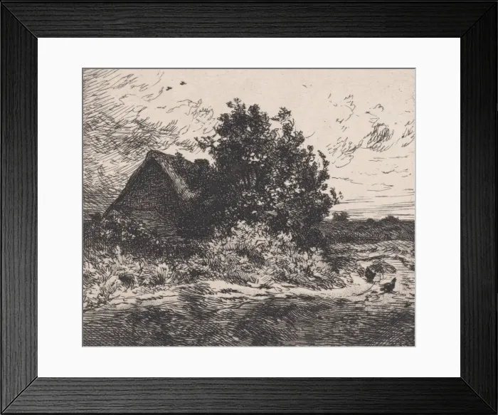 Framed Print : Le Buisson Kercassier, ca. 1875-80. Creator: Charles Emile Jacque Framed Print : Le Buisson Kercassier, ca. 1875-80. Creator: Charles Emile Jacque