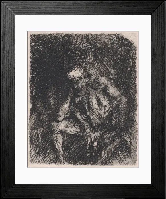 Framed Print : Petites Barques, 19th century. Creator: Charles Emile Jacque Framed Print : Petites Barques, 19th century. Creator: Charles Emile Jacque