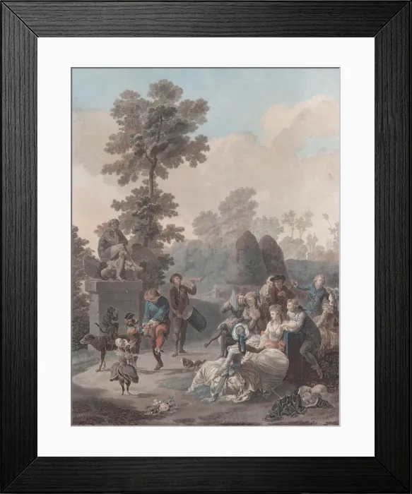 Framed Print : Le Tambourin, 1788-94. Creator: Charles-Melchior Descourtis Framed Print : Le Tambourin, 1788-94. Creator: Charles-Melchior Descourtis