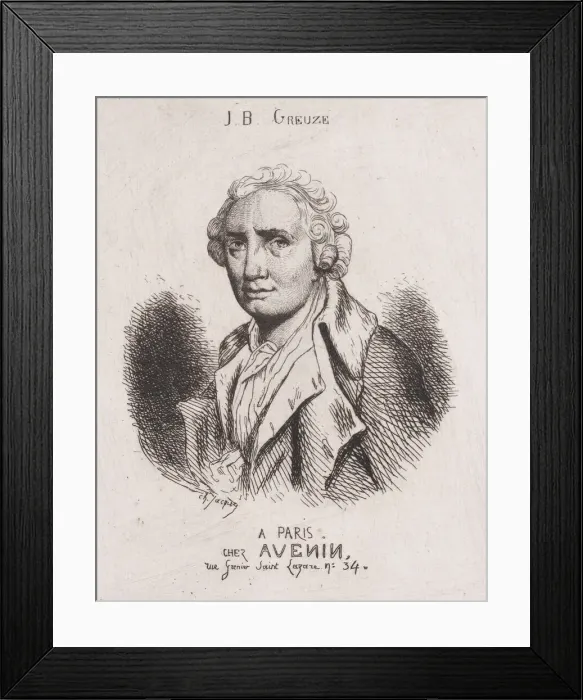 Framed Print : Portrait of J. B. Greuze, 19th century. Creator: Charles Emile Jacque Framed Print : Portrait of J. B. Greuze, 19th century. Creator: Charles Emile Jacque