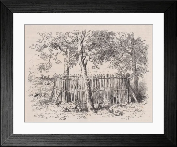 Framed Print : Parc aeleves;from Magasin Pittoresque, ca. 1852 Framed Print : Parc aeleves;from Magasin Pittoresque, ca. 1852