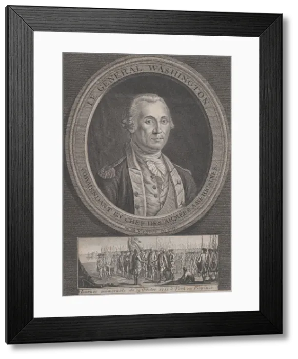 Framed Print : Le General Washington, Commendant en Chef des Armees Americaines Framed Print : Le General Washington, Commendant en Chef des Armees Americaines