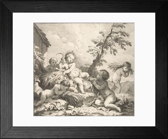 Framed Print : Summer, 1735. Creators: Benoit Audran II, Charles-Joseph Natoire Framed Print : Summer, 1735. Creators: Benoit Audran II, Charles-Joseph Natoire