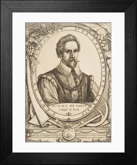Framed Print : The Colonist Renede Laudonniere Sablais, after van de Passe, 1861 Framed Print : The Colonist Renede Laudonniere Sablais, after van de Passe, 1861