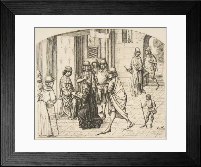 Framed Print : Presentation of Valerius Maximus to King Louis XI, 1862. Creator: Charles Meryon Framed Print : Presentation of Valerius Maximus to King Louis XI, 1862. Creator: Charles Meryon