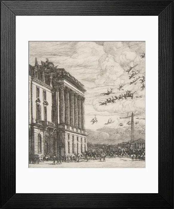 Framed Print : Le Ministere de la Marine (the Admiralty, Paris), 1865. Creator: Charles Meryon Framed Print : Le Ministere de la Marine (the Admiralty, Paris), 1865. Creator: Charles Meryon