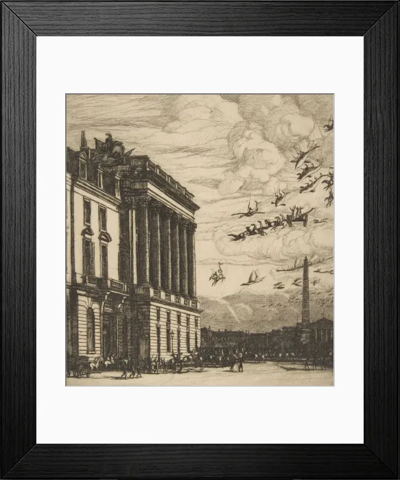 Framed Print : The Admiralty, Paris, 1865. Creator: Charles Meryon Framed Print : The Admiralty, Paris, 1865. Creator: Charles Meryon
