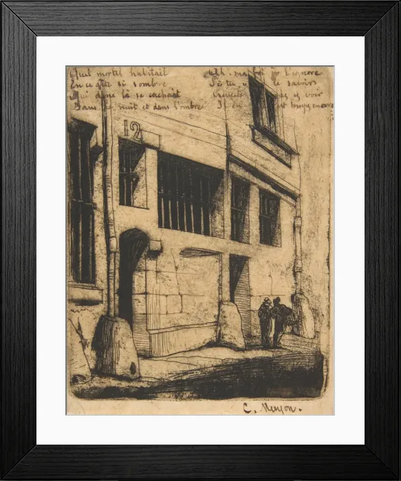 Framed Print : Rue des Mauvais Garcons, Paris, 1854. Creator: Charles Meryon Framed Print : Rue des Mauvais Garcons, Paris, 1854. Creator: Charles Meryon