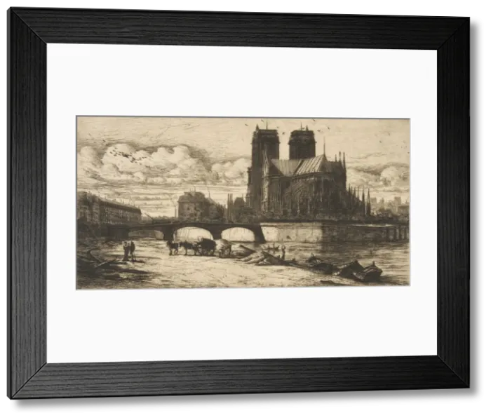 Framed Print : The Apse of Notre-Dame, Paris, 1854. Creator: Charles Meryon Framed Print : The Apse of Notre-Dame, Paris, 1854. Creator: Charles Meryon