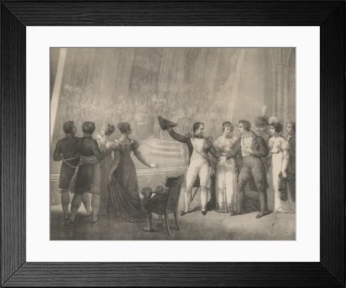 Framed Print : Napoleon and Josephine Visiting the Studio of David, January 4, 1808, ca. 1820-30 Framed Print : Napoleon and Josephine Visiting the Studio of David, January 4, 1808, ca. 1820-30
