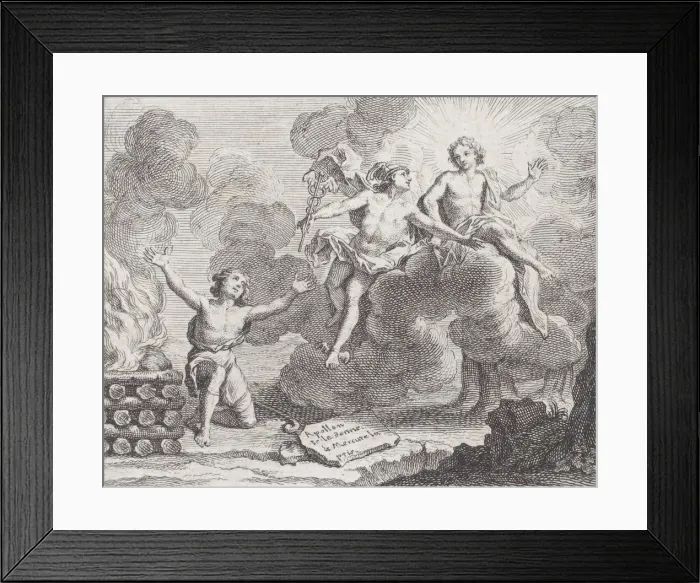 Framed Print : Apollo, Mercury, and the Shepherdesses, Fable X in La Motte, Fables Nouvelles, 1719 Framed Print : Apollo, Mercury, and the Shepherdesses, Fable X in La Motte, Fables Nouvelles, 1719