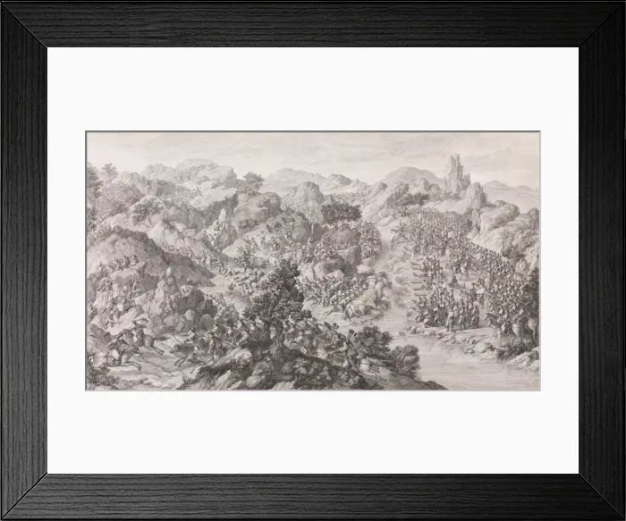 Framed Print : The Battle of Yesil-kol-nor, 1772. Creators: Charles Nicolas Cochin Framed Print : The Battle of Yesil-kol-nor, 1772. Creators: Charles Nicolas Cochin