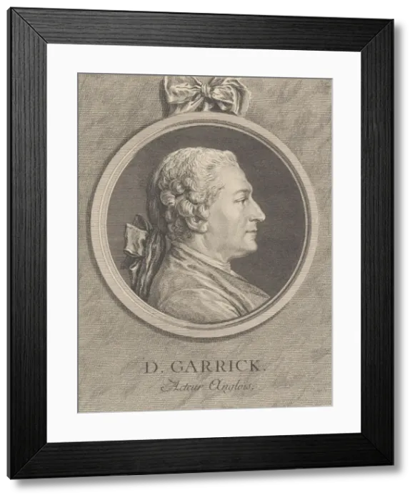 Framed Print : Portrait of David Garrick, 1764. Creators: Charles Nicolas Cochin, Nicolas-Gabriel Dupuis Framed Print : Portrait of David Garrick, 1764. Creators: Charles Nicolas Cochin, Nicolas-Gabriel Dupuis