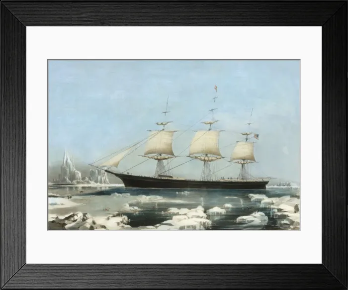 Framed Print : Clipper Ship Red Jacket'- In the Ice off Cape Horn Framed Print : Clipper Ship Red Jacket'- In the Ice off Cape Horn