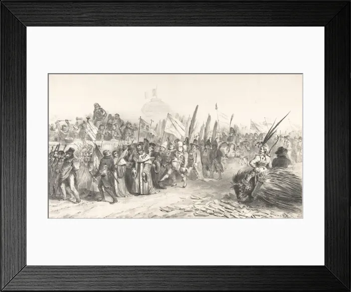 Framed Print : The Grand Review of the Juste-Milieu Passing La Caricature, October 30, 1832 (Gran Framed Print : The Grand Review of the Juste-Milieu Passing La Caricature, October 30, 1832 (Gran