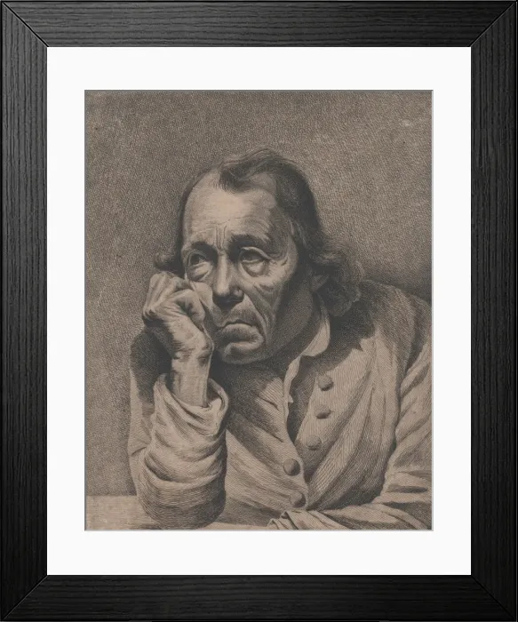 Framed Print : The Melancholic Man, ca. 1800. Creator: Ignace Joseph de Claussin Framed Print : The Melancholic Man, ca. 1800. Creator: Ignace Joseph de Claussin