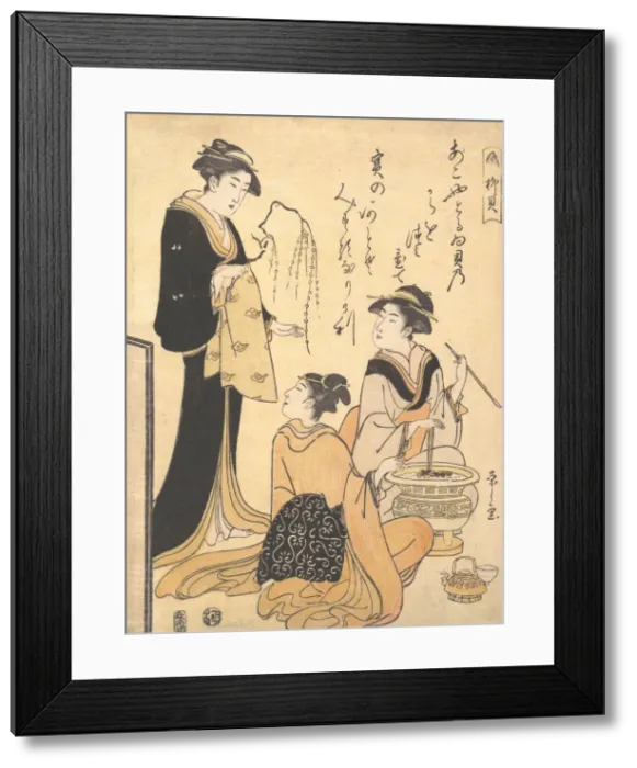 Framed Print : The Willow Shell (Yanagi-kai), from an Untitled Set of Beauty Prints on the Theme of S Framed Print : The Willow Shell (Yanagi-kai), from an Untitled Set of Beauty Prints on the Theme of S